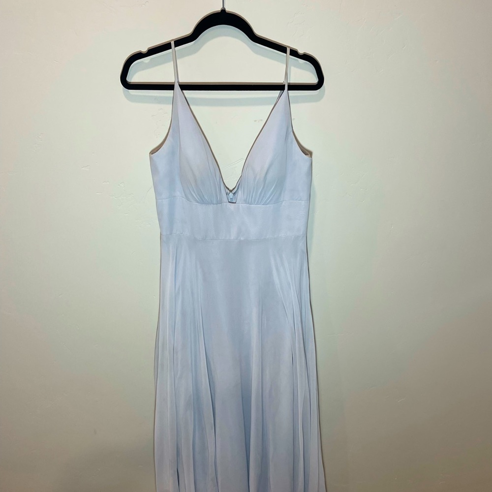 Jenny Yoo Bridesmaids Light Blue Long Dress 10